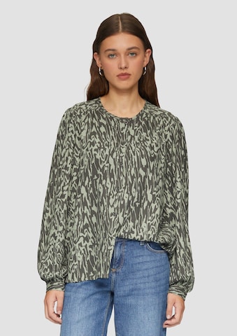 QS Blouse in Groen: voorkant