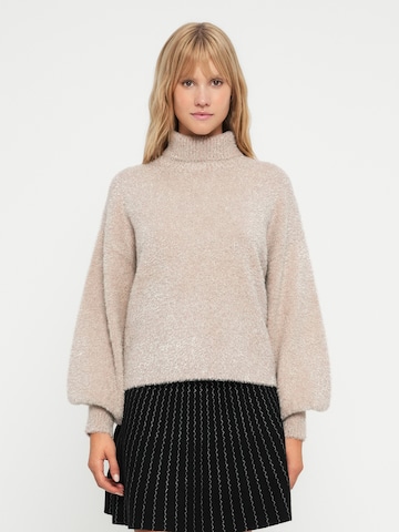 YAS Sweater 'YASLISTRA' in Beige: front