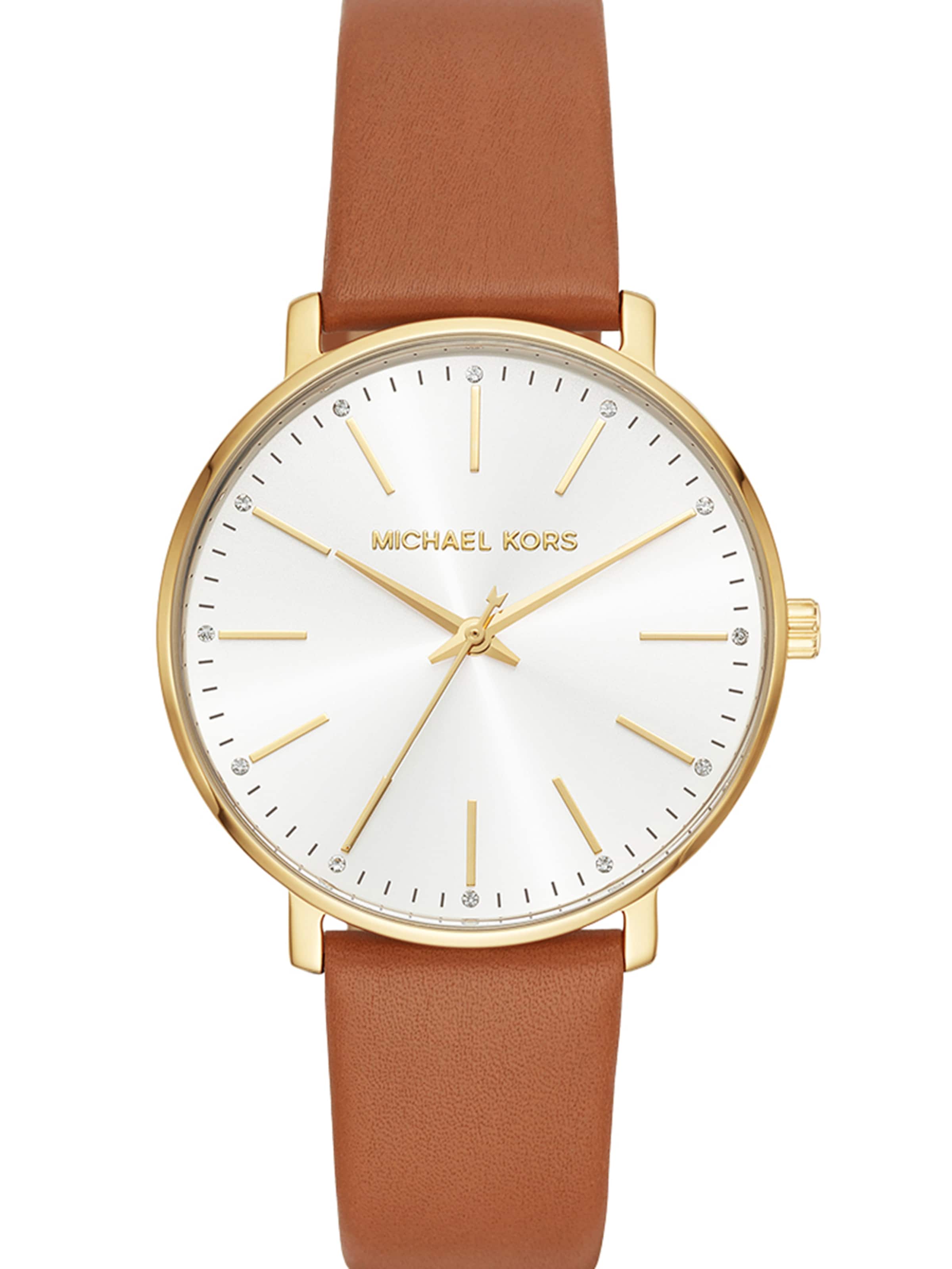 Michael Kors Analogové hodinky 'PYPER' – hnědá: přední strana