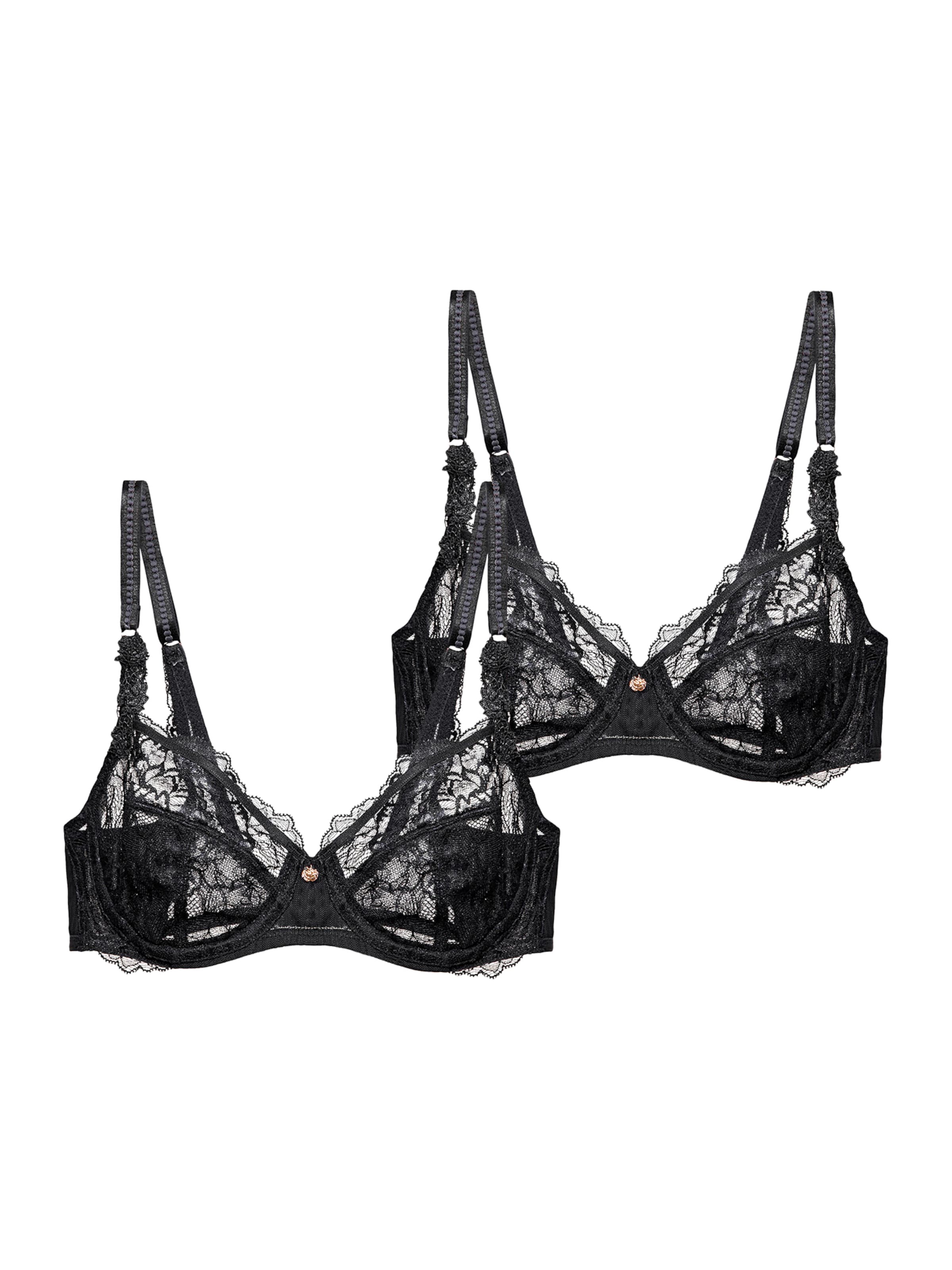 Soutien-gorge 'Peony Florale' TRIUMPH en noir : devant