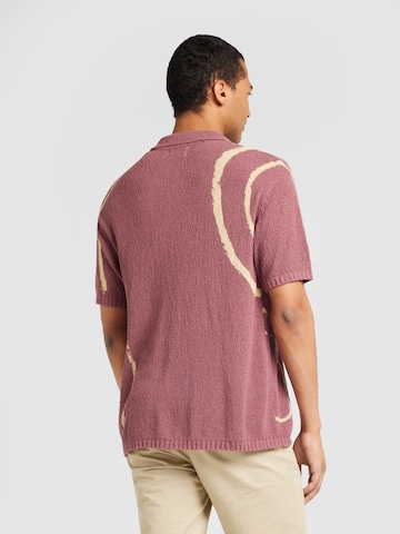 TOPMAN Regular fit Button Up Shirt in Purple