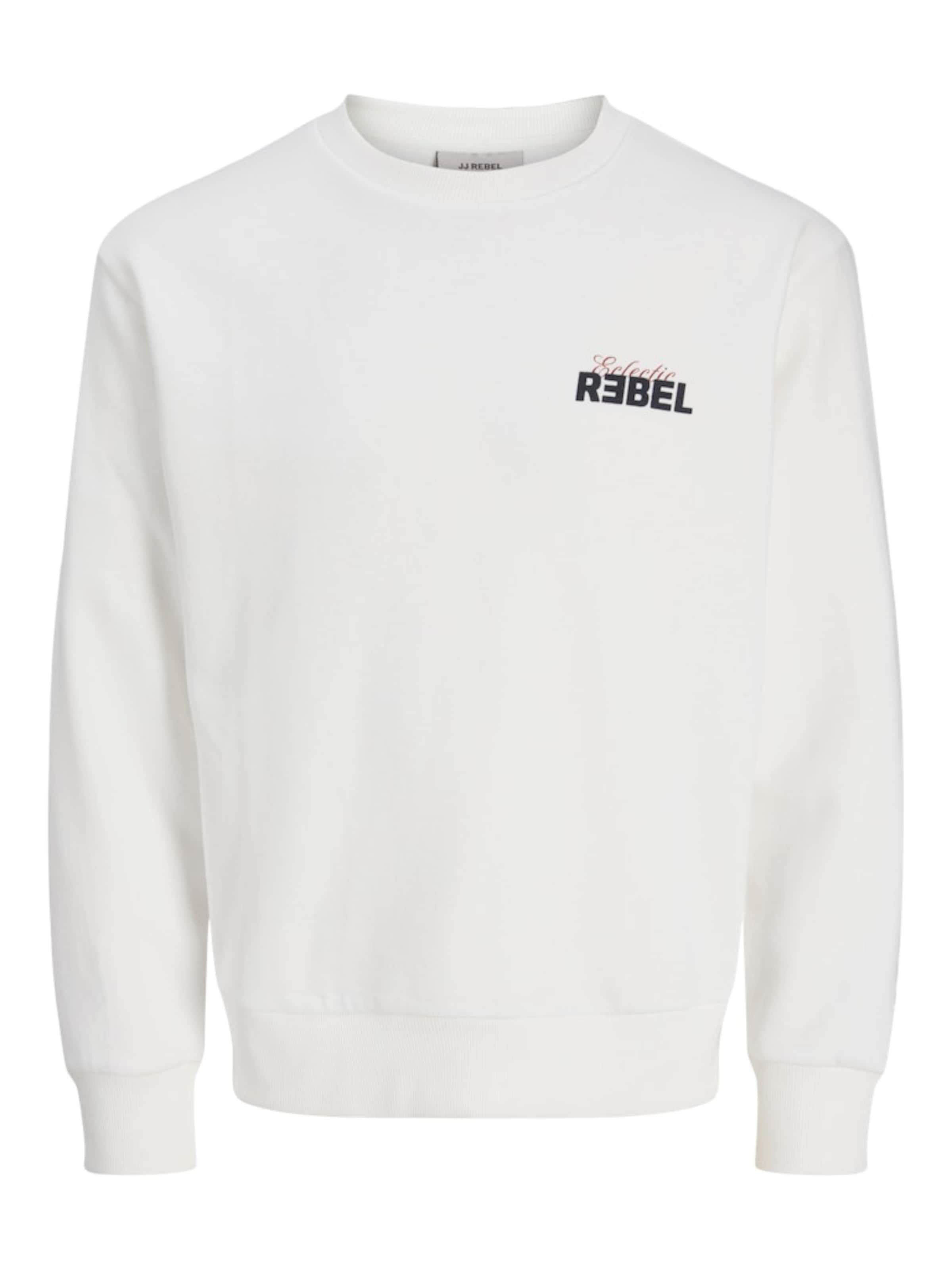 JJ Rebel Μπλούζα φούτερ 'JREBJIM' σε λευκό: μπροστά