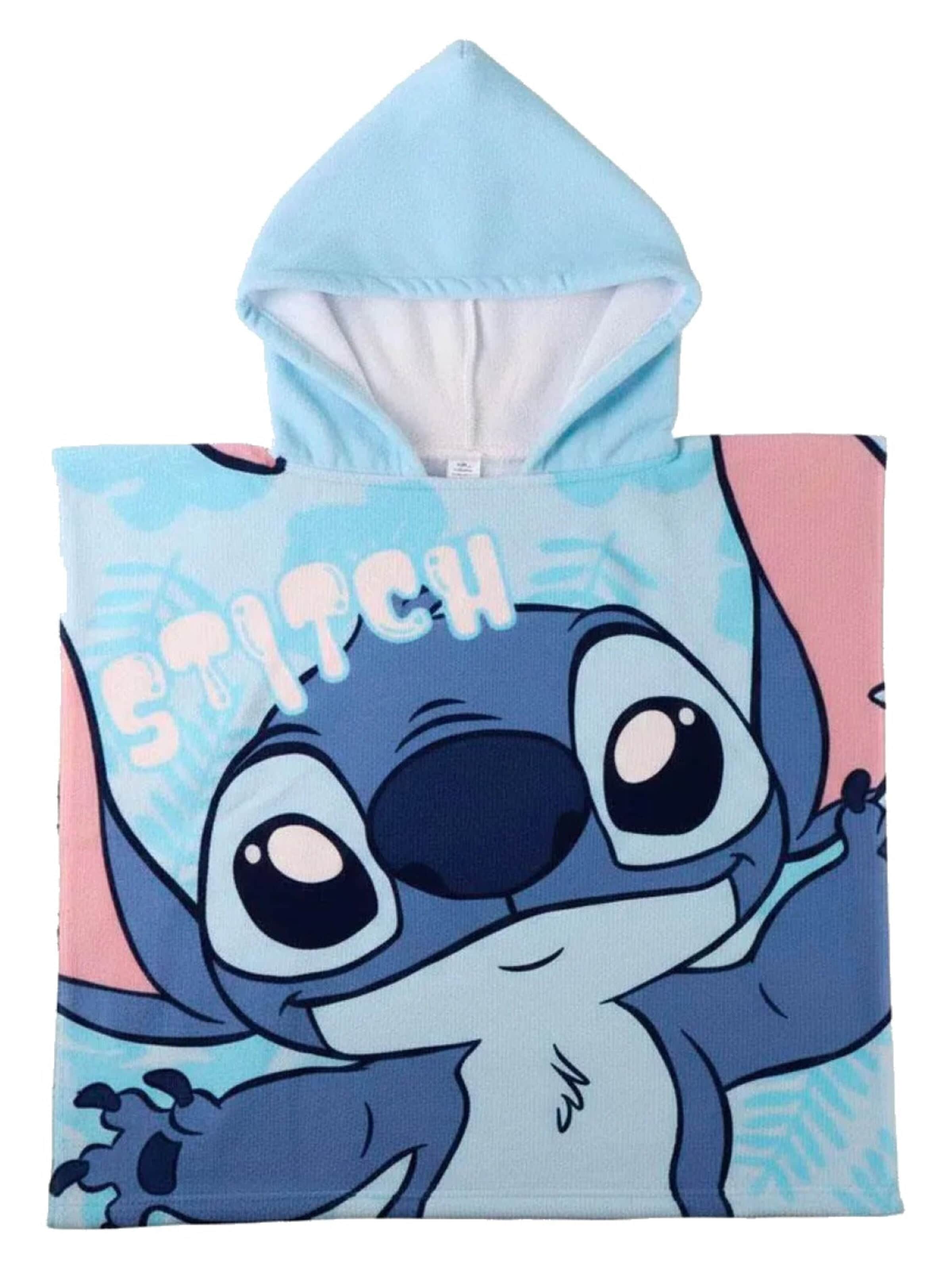 Disney Lilo & Stitch Badjas 'Stitch Handdoek Poncho' in Blauw: voorkant