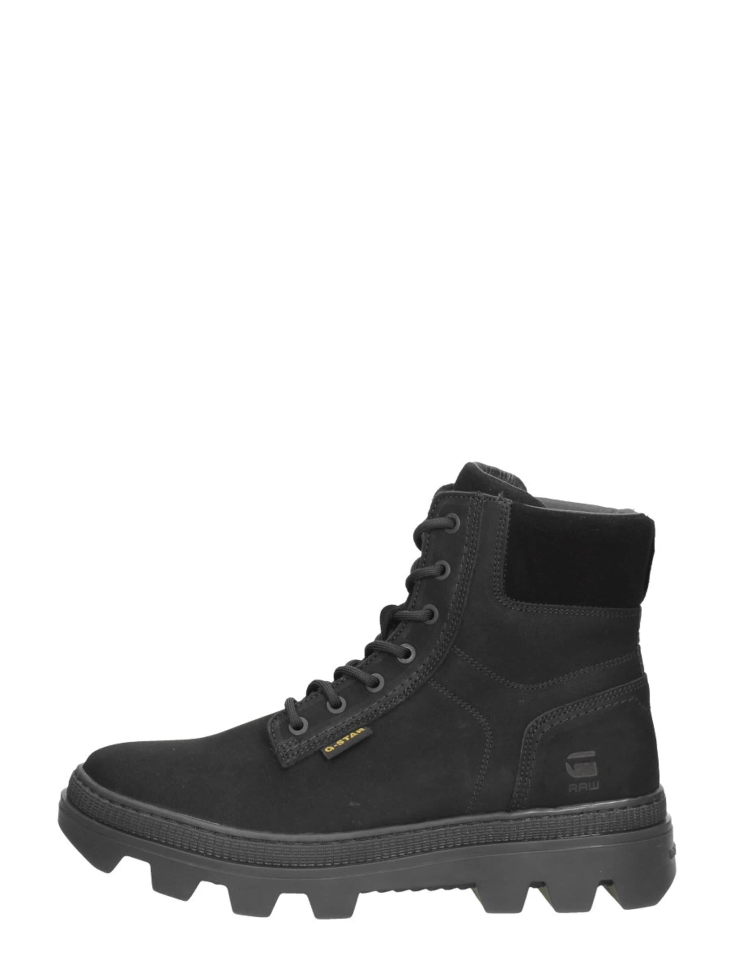 G-STAR Schnürstiefel 'Noxer High Nub M'‌‌ in Schwarz: Vorderseite