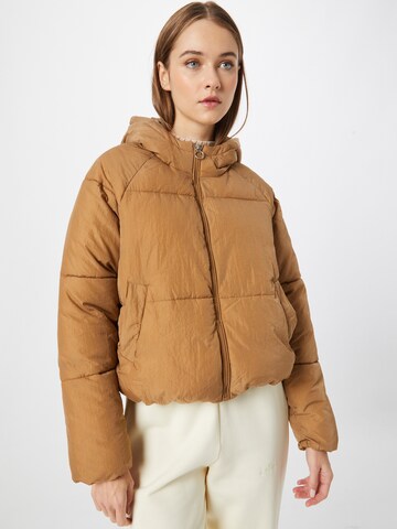 ONLY Winter Jacket 'Ziggy' in Brown: front