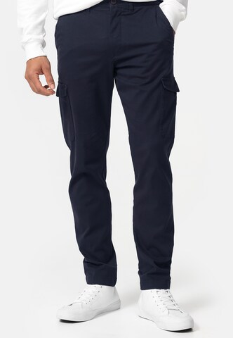 INDICODE JEANS Regular Cargo Pants ' Walmie ' in Blue: front