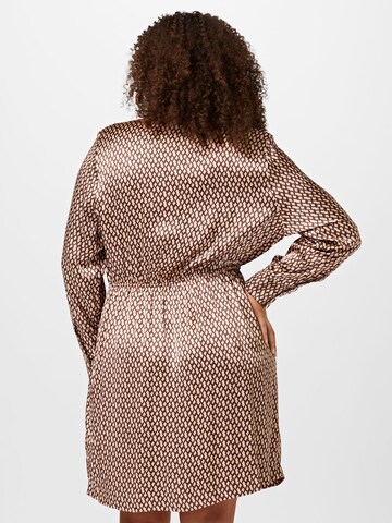 Forever New Curve Shirt Dress in Brown