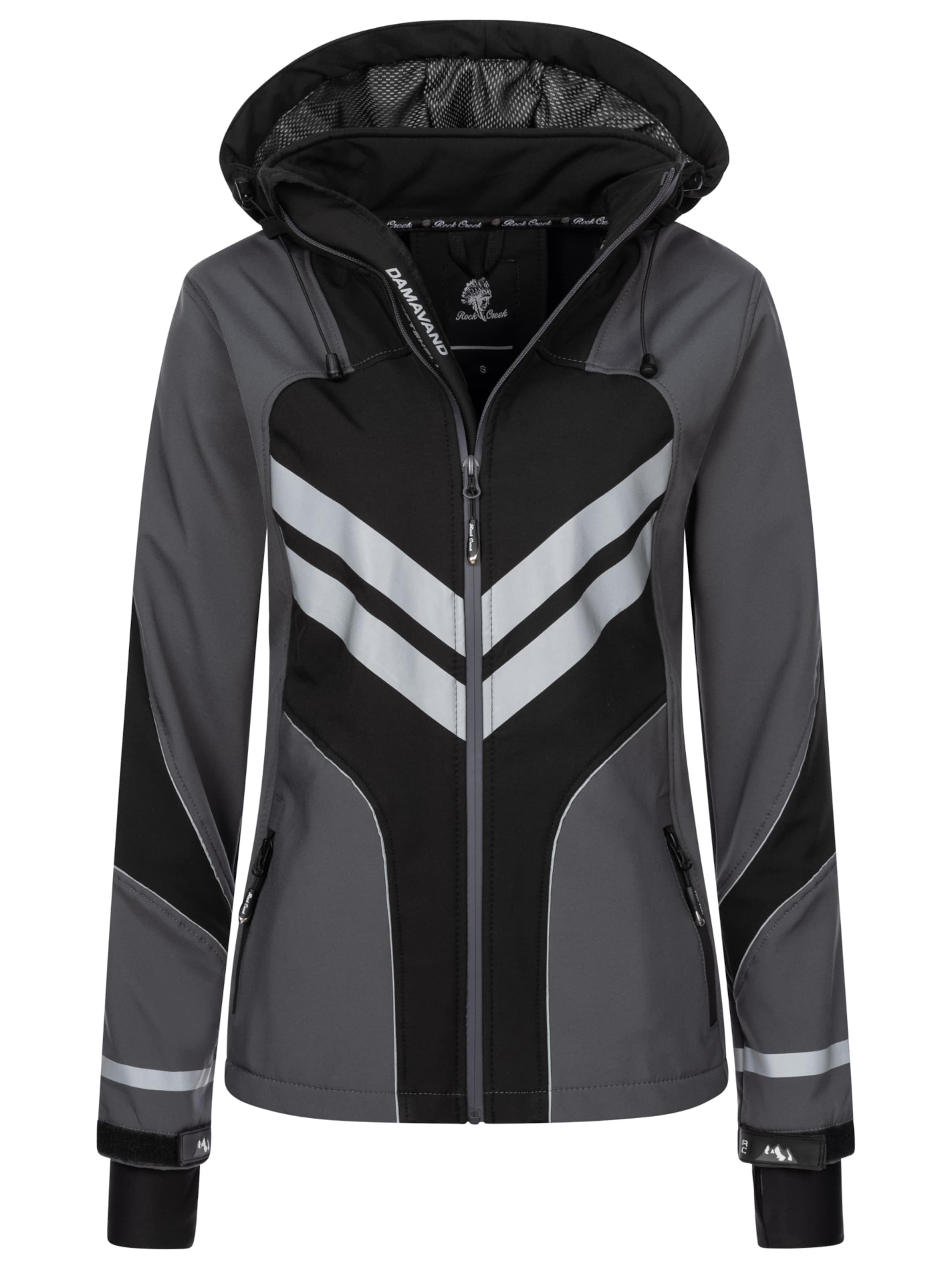 Rock Creek Outdoorjacke in Grau: Vorderseite