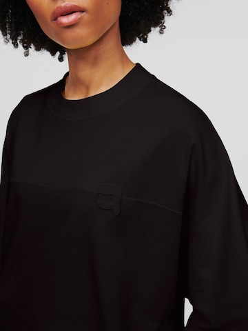 Karl LagerfeldŠiroka majica 'Ikonik 2.0' - crna boja