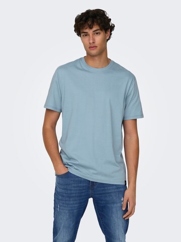 Only & Sons - Camisa 'Max' em azul: frente