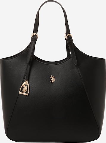 U.S. POLO ASSN. Schultertasche 'Jones' in Schwarz: Vorderseite
