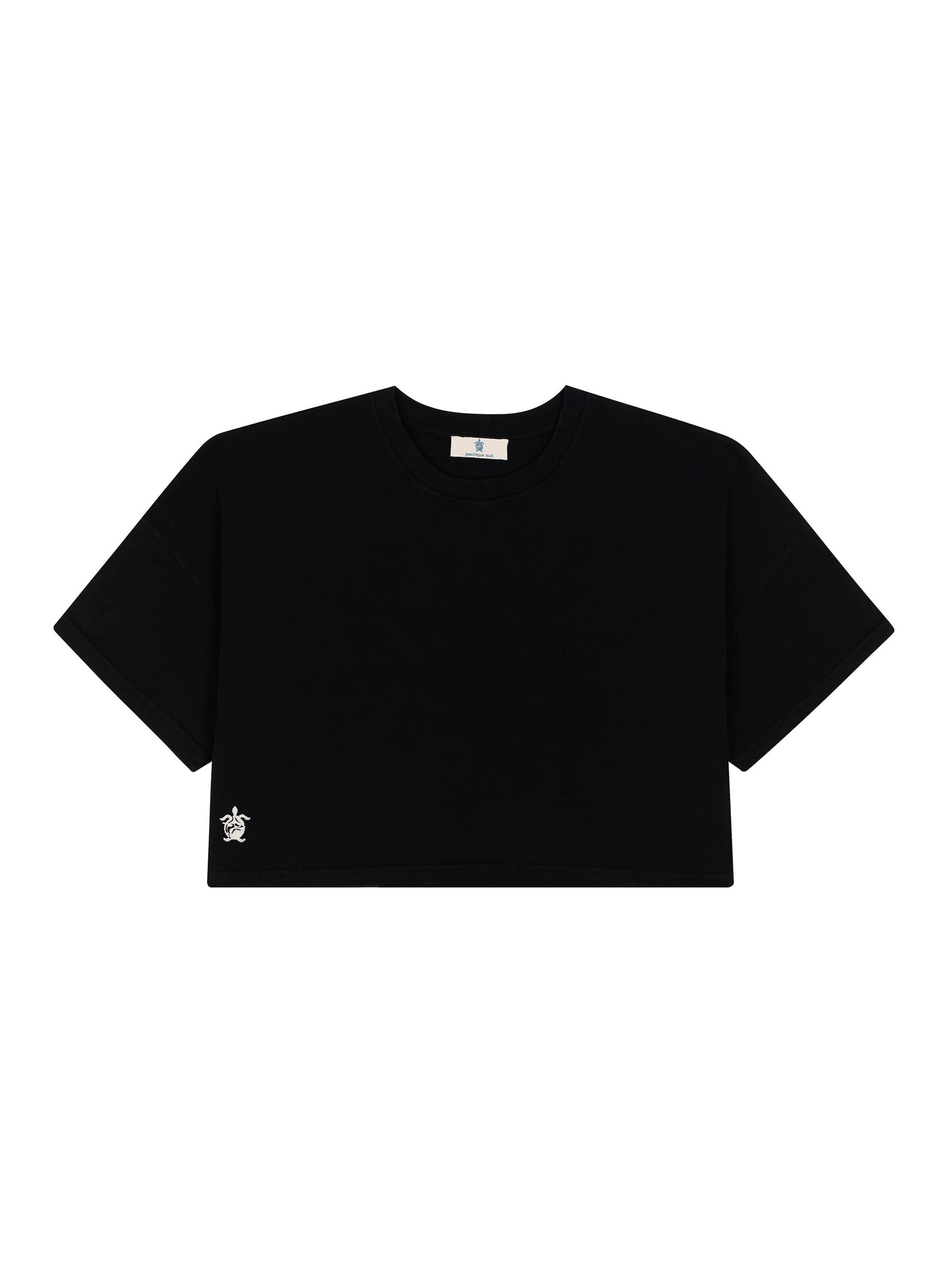 T-shirt 'Bloom' Pacifique Sud en noir : devant