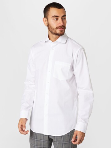 SEIDENSTICKER Regularny krój Koszula biznesowa w kolorze biały: przód