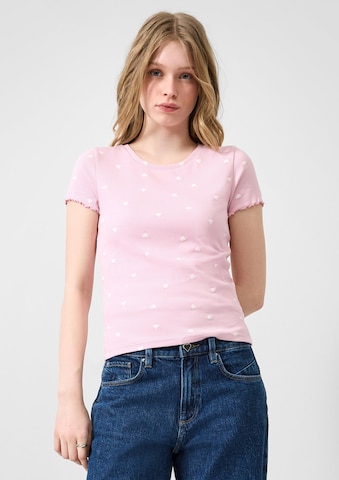 T-shirt QS en rose : devant