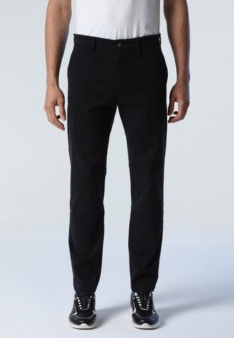 Coupe slim Pantalon chino North Sails en noir : devant