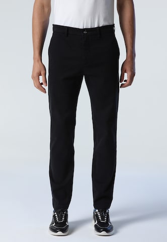 North Sails Slim fit Chino Pants in Black: front