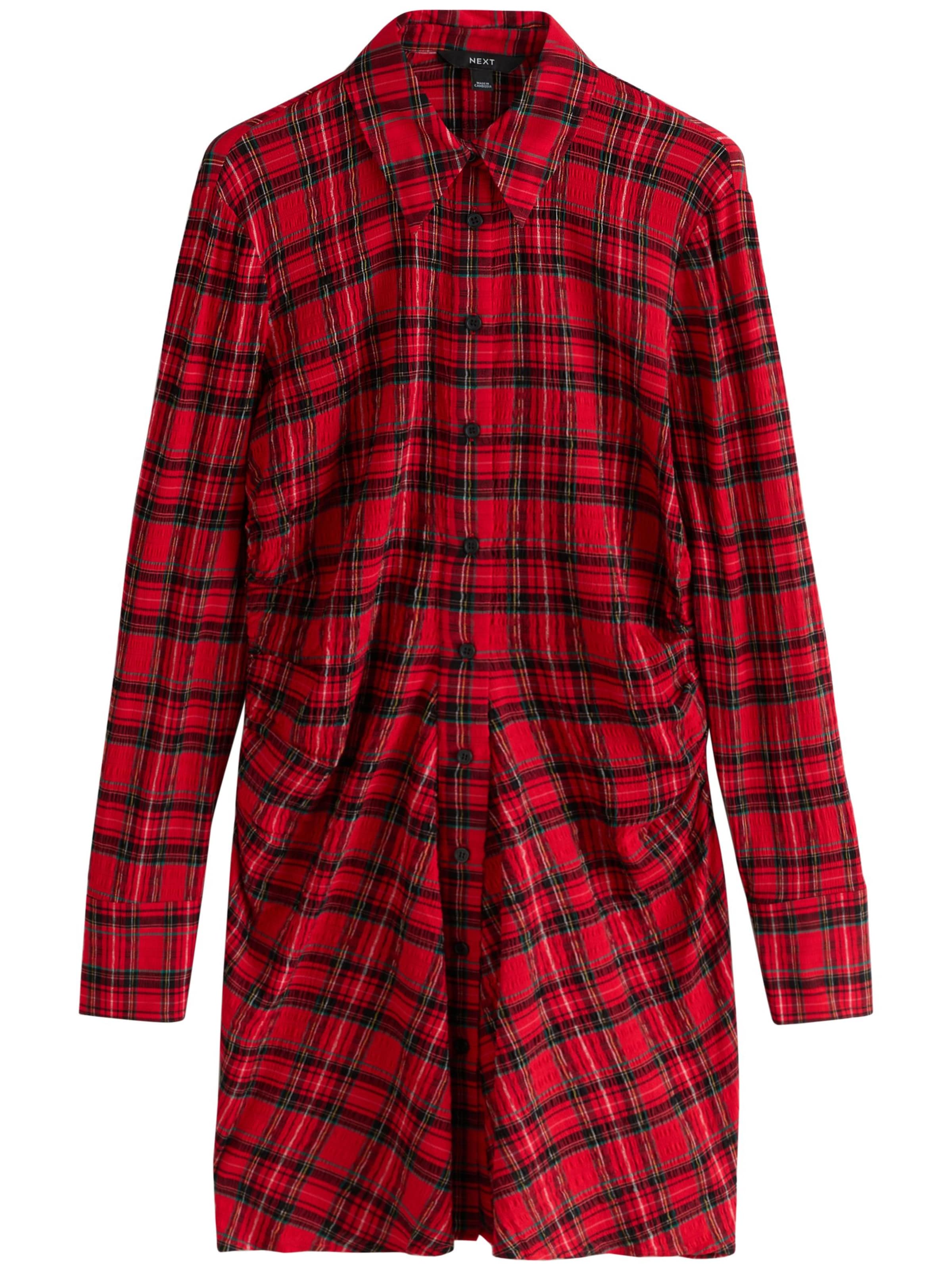 Next Платье-рубашка в Черный: спереди