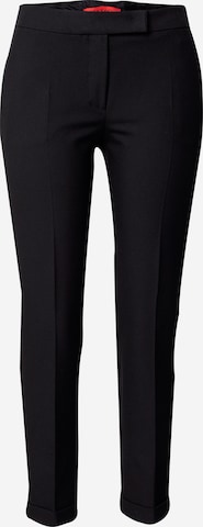 MAX&Co. Slim fit Trousers with creases 'Monopoli' in Black: front