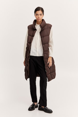 b.young Vest 'Bybomina Waistcode' in Brown: front