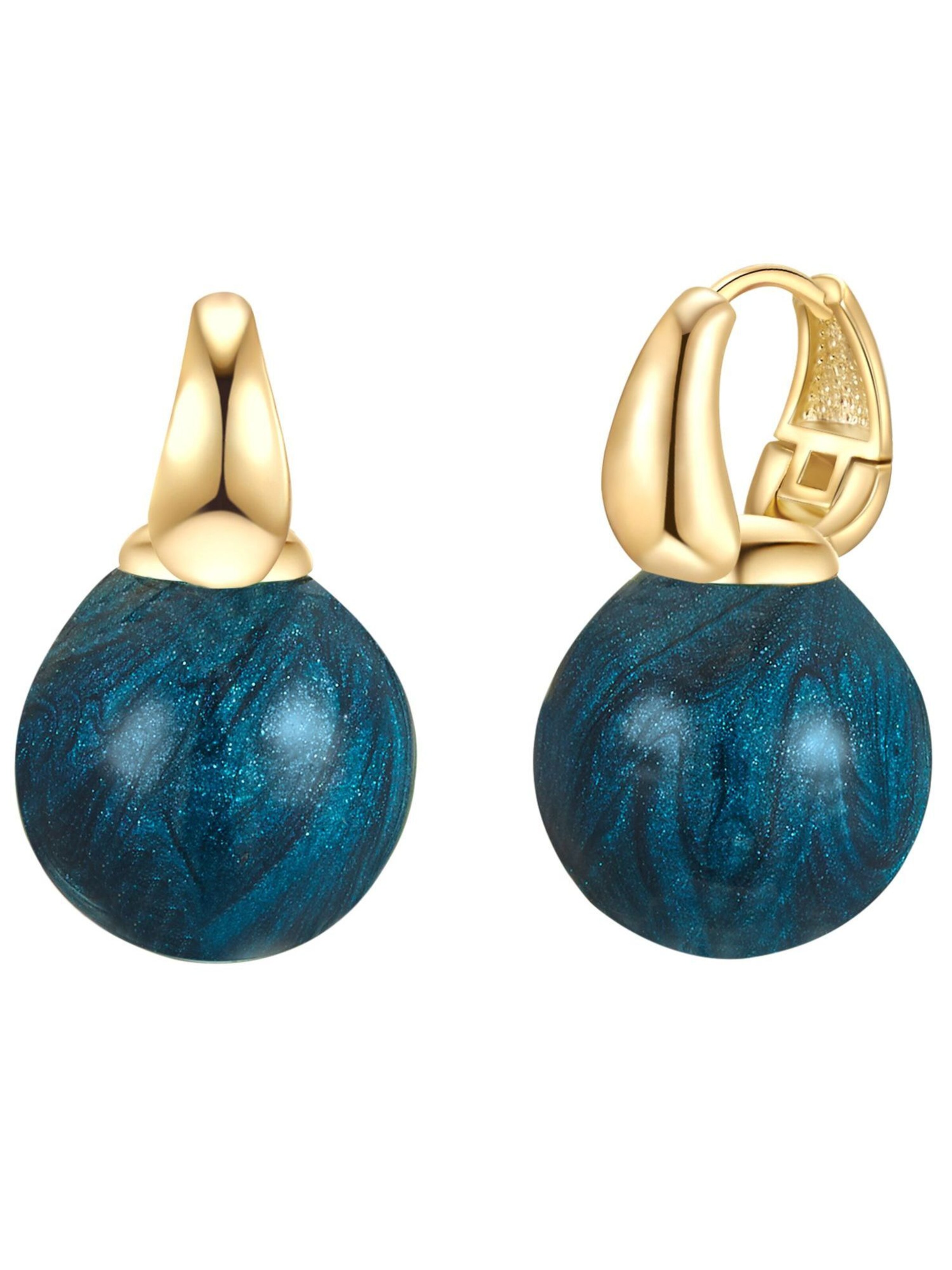 Boucles d'oreilles Yokoamii en bleu : devant