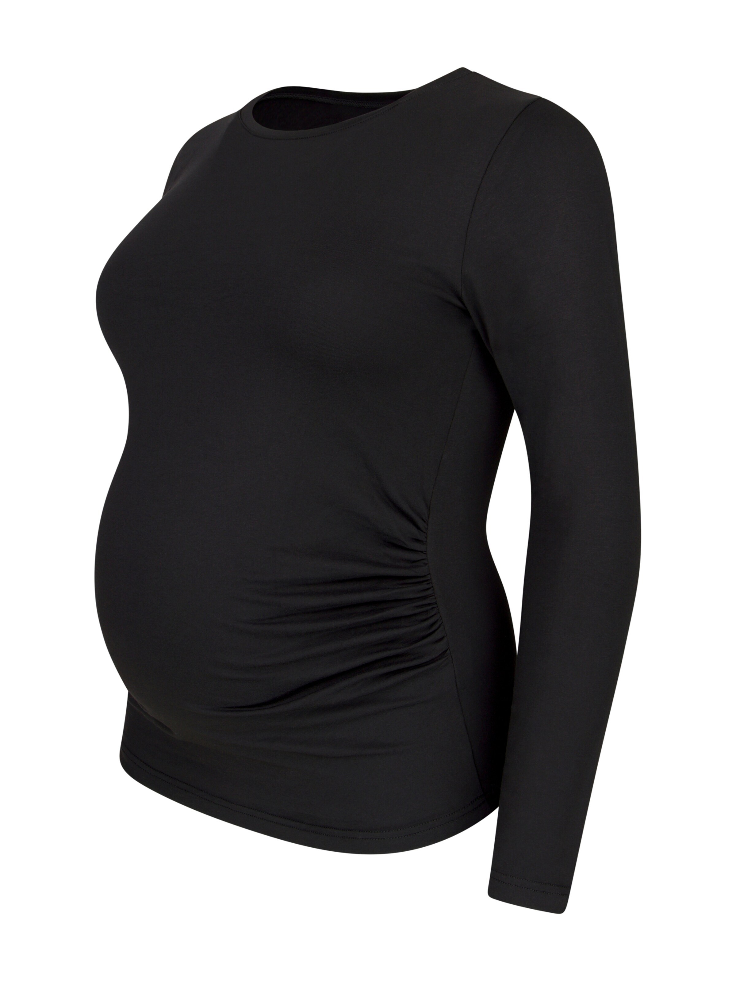 M.M.C. Shirt 'Langarm Basic Umstandsmode' in Black
