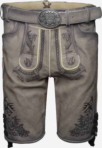 Regular Pantalon folklorique 'Kaui' Krüger Buam en gris : devant