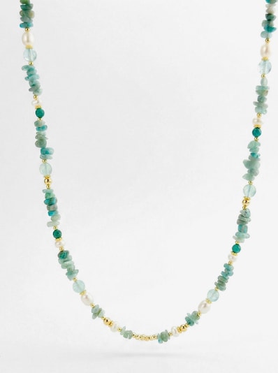 Nemomatheo Kette 'Aqua Libera – Steinchip-Perlenkette' in Onesize in gold, Produktansicht