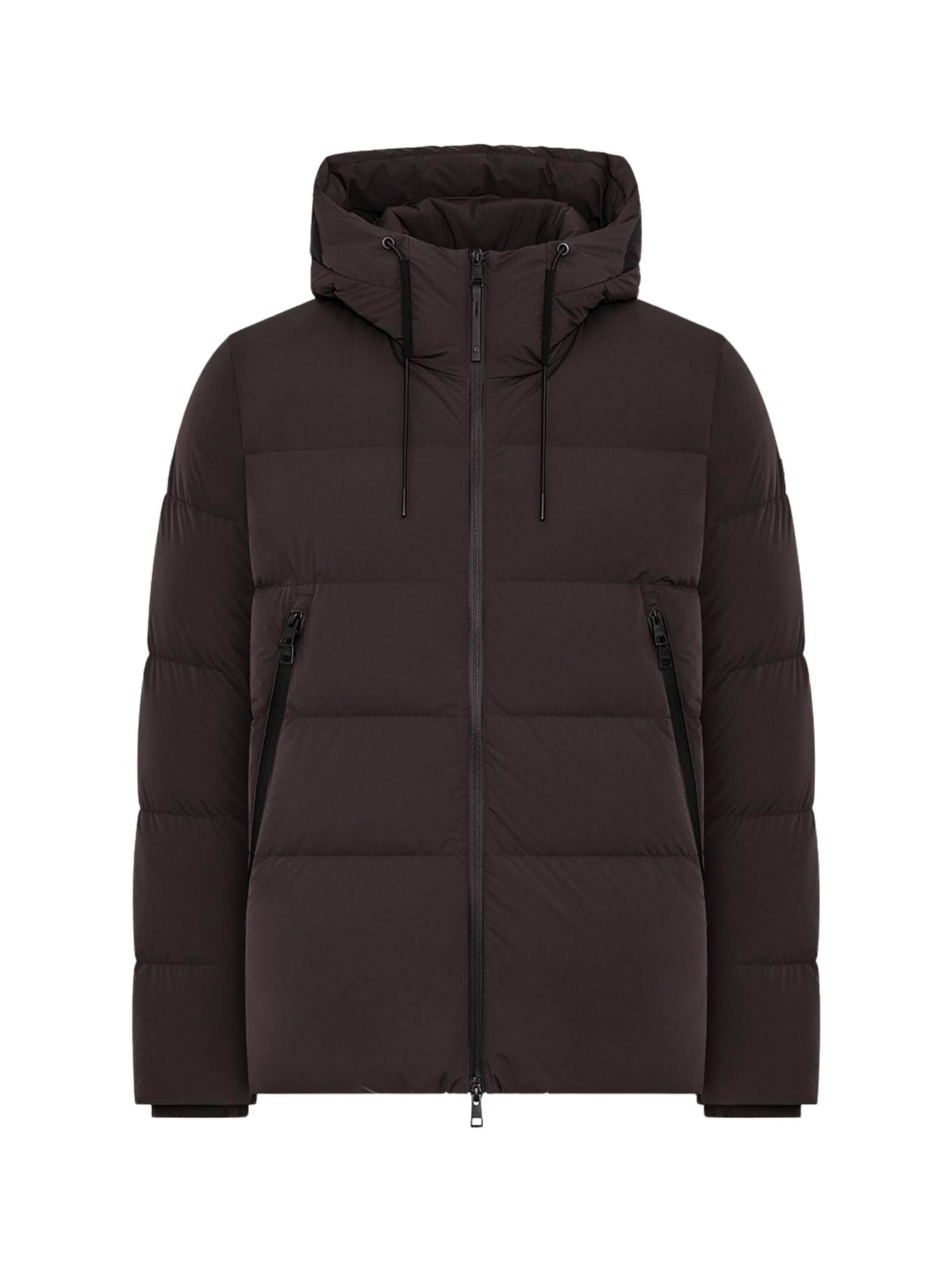 DUNO Winterjacke 'Packable short hooded down jacket'‌‌‌‌‌‌‌‌‌ in Braun: Vorderseite