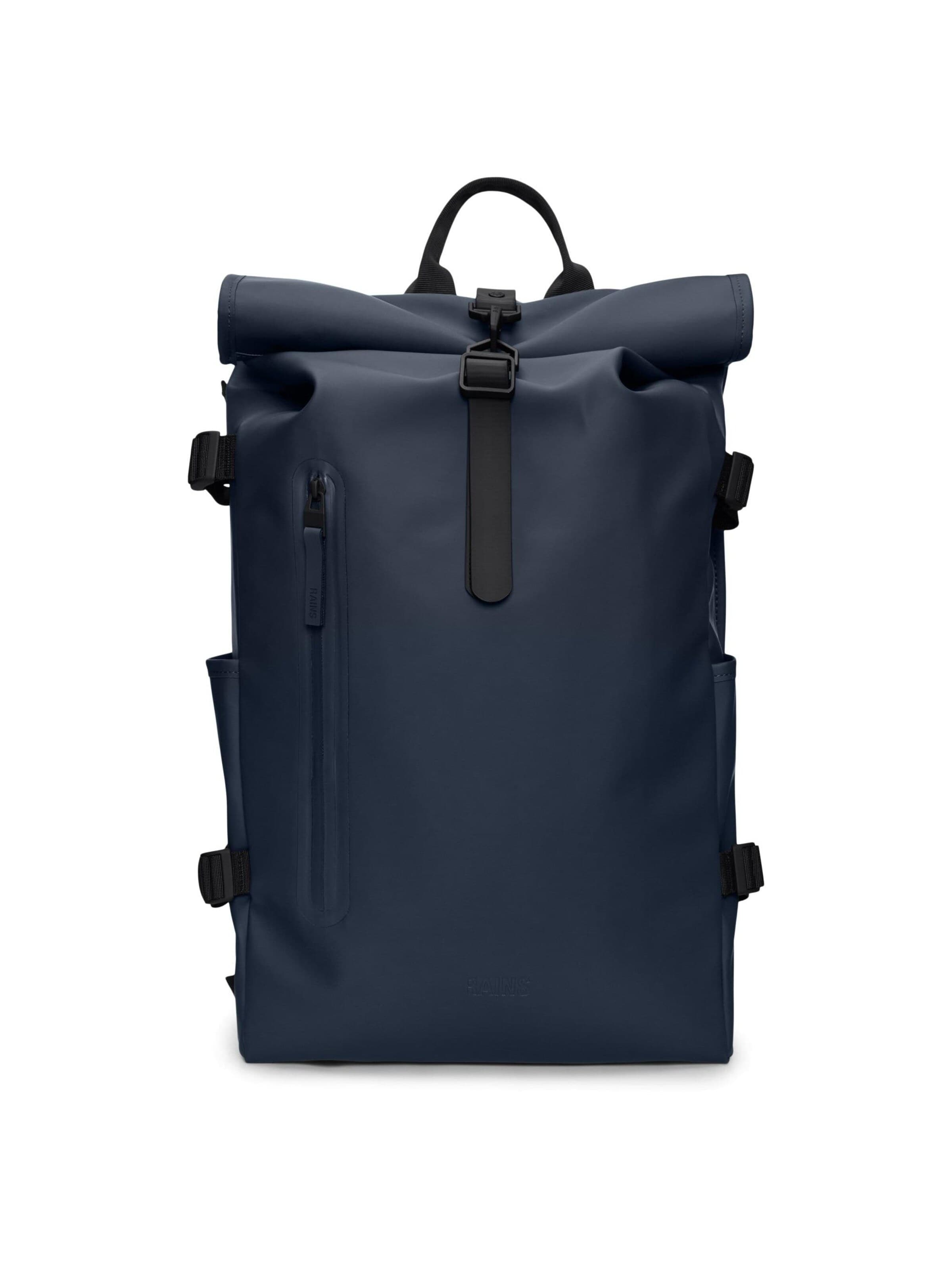 RAINS Backpack in Blue: front