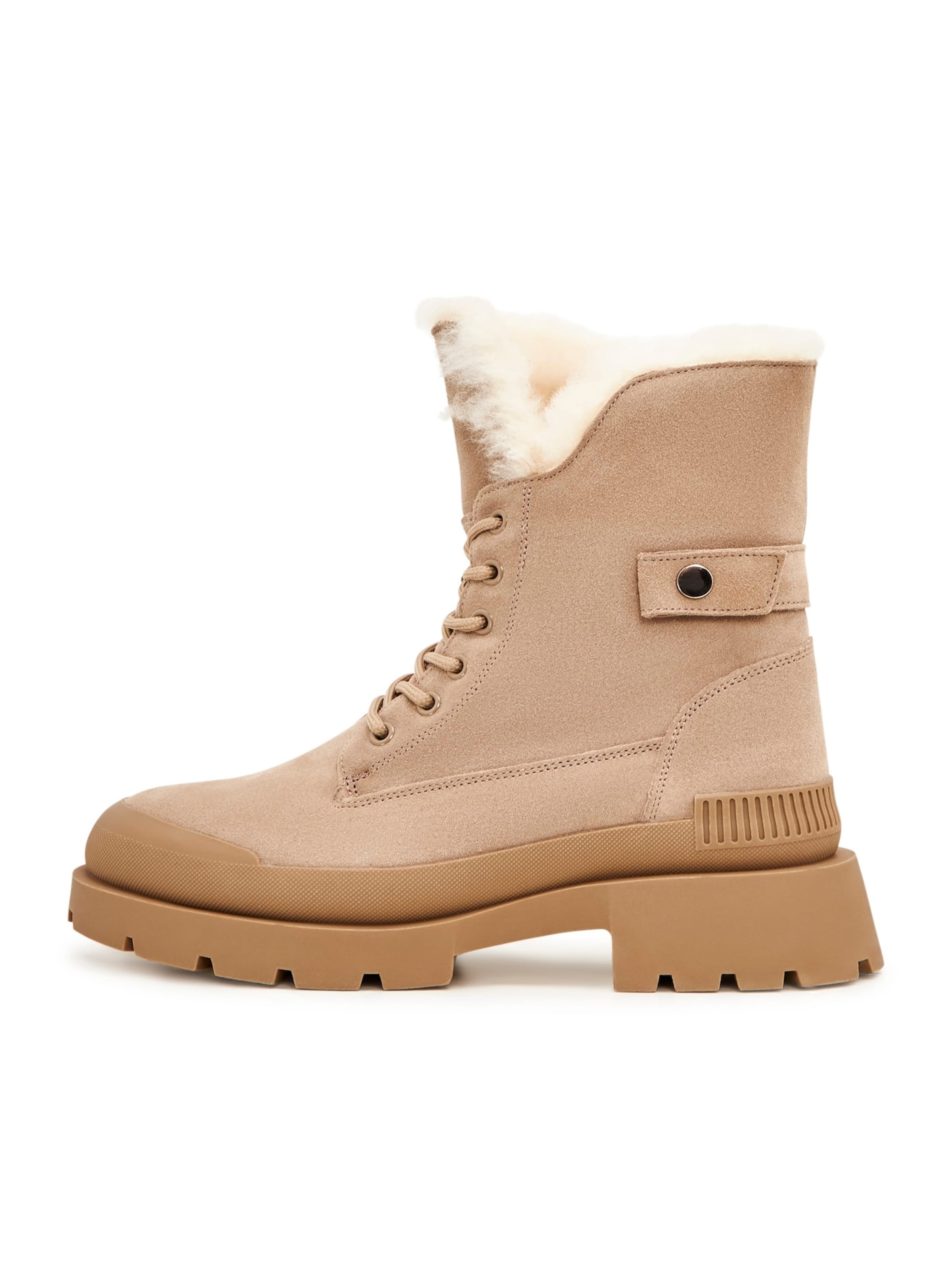 CESARE GASPARI Ankle Boots in Beige: Vorderseite