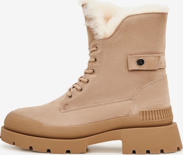 Bottines CESARE GASPARI en beige : devant