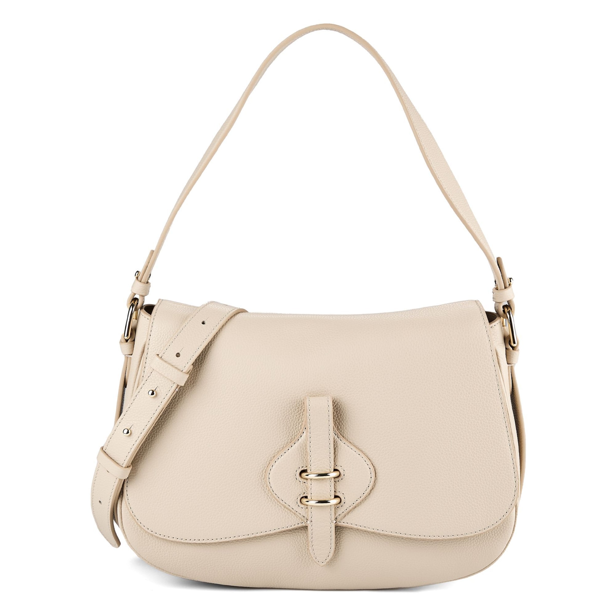 Sac à bandoulière Coccinelle en beige : devant