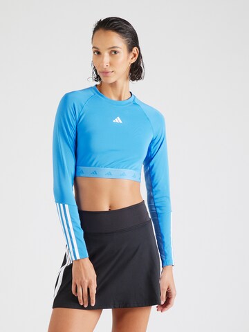 ADIDAS PERFORMANCE - Camiseta funcional 'Hyperglam' en azul: frente