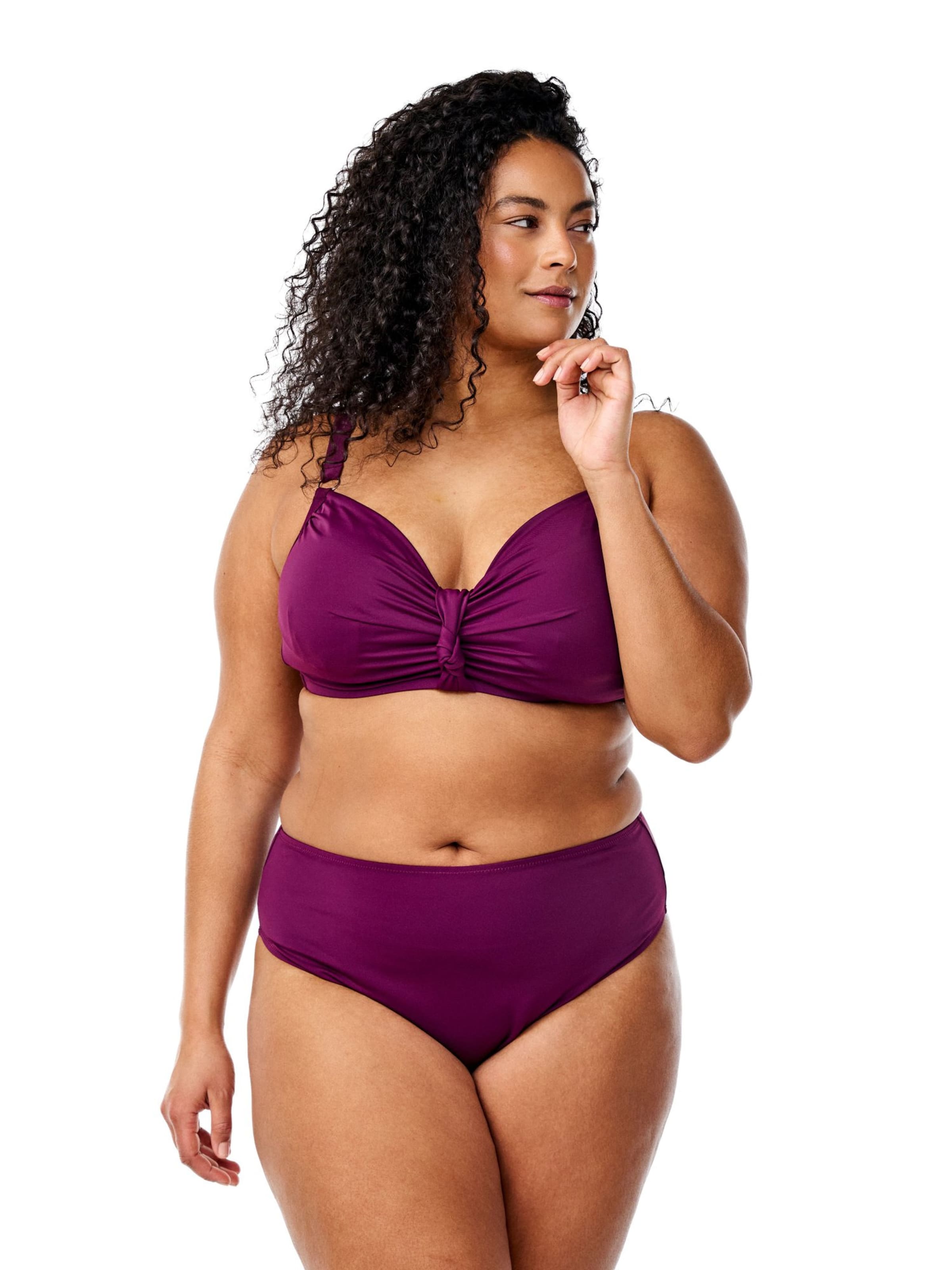 Swim by Zizzi Долнище на бански тип бикини 'Serina' в лилав: отпред