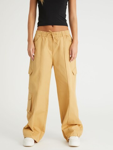 millane Wide leg Cargo trousers 'Jona' in Brown: front