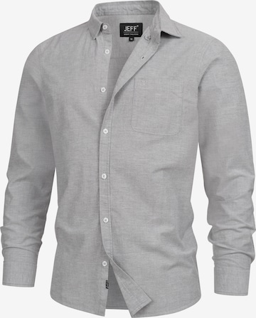 JEFF Button Up Shirt 'Silvwin' in Grey: front
