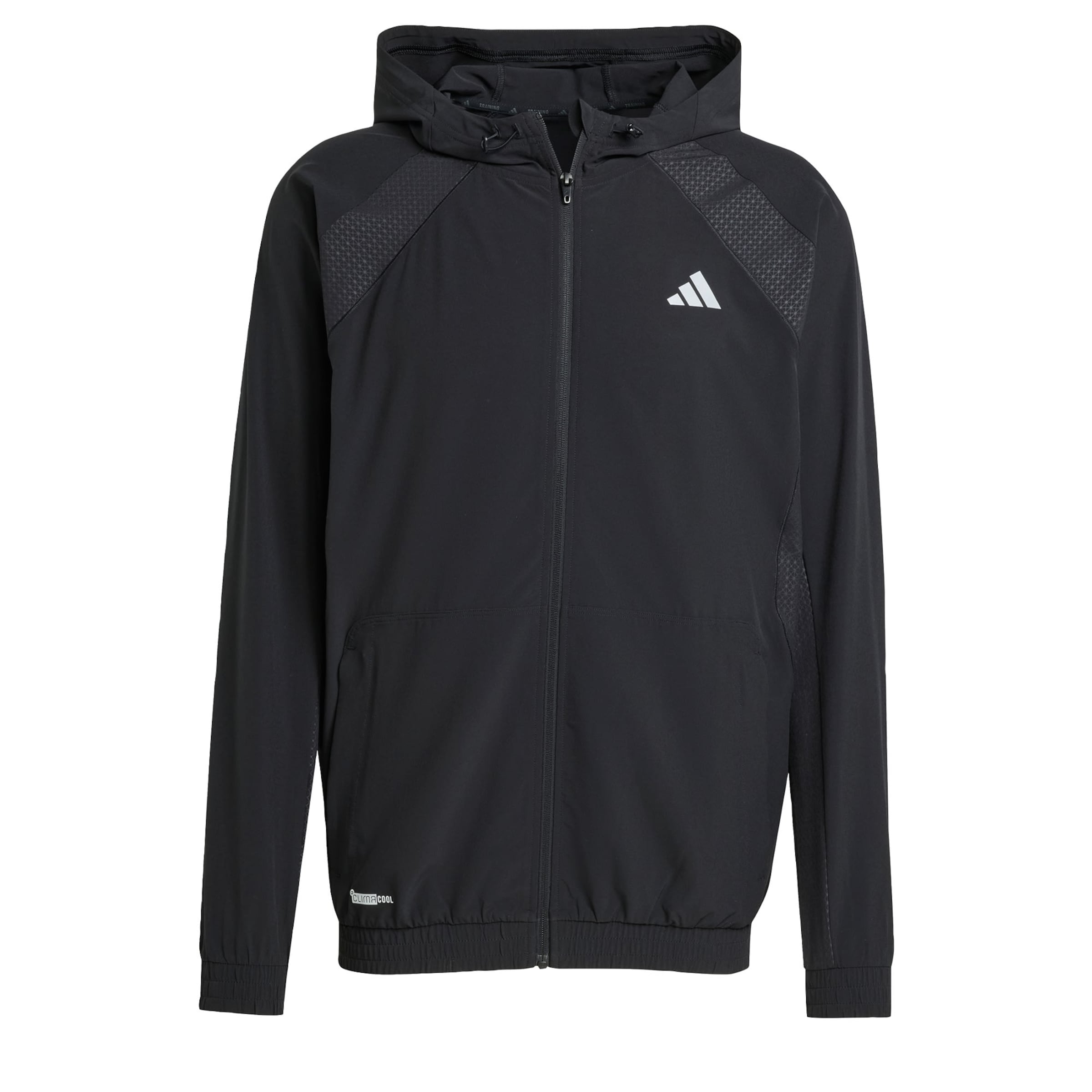 ADIDAS PERFORMANCE Training jacket 'Tech Apparel' in Black: front