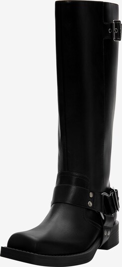 Pull&Bear Bottes en noir, Vue avec produit