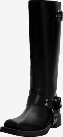 Bottes Pull&Bear en noir : devant