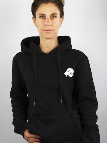 Guggen Mountain Sweatshirt 'Kapuzenpullover HW08 Fleece Hoodie' in Black