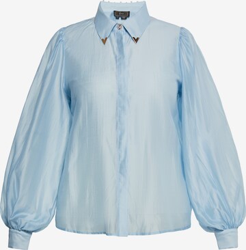 faina - Blusa en azul: frente