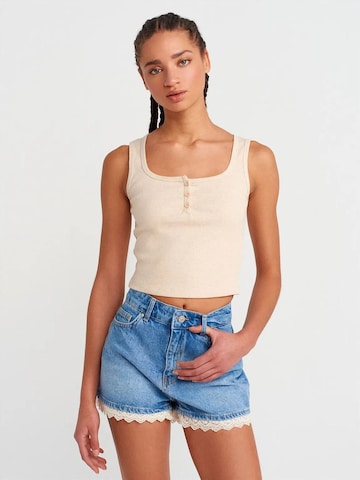 Dilvin Top in Beige: voorkant
