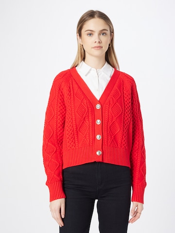 TOMMY HILFIGER Gebreid vest in Rood: voorkant