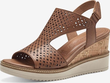 TAMARIS Sandals in Brown: front