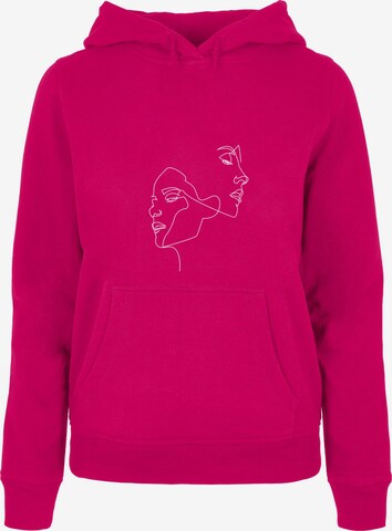 Mister Tee Plus Size Sweatshirt 'One Line' in Roze: voorkant