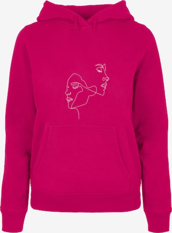 Mister Tee Sweatshirt 'One Line' in Roze: voorkant