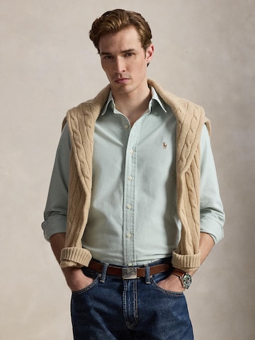 Polo Ralph Lauren Slim fit Πουκάμισο σε πράσινο: μπροστά