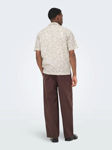 Regular fit Cămașă 'ONSWHITE' de la Only & Sons pe gri