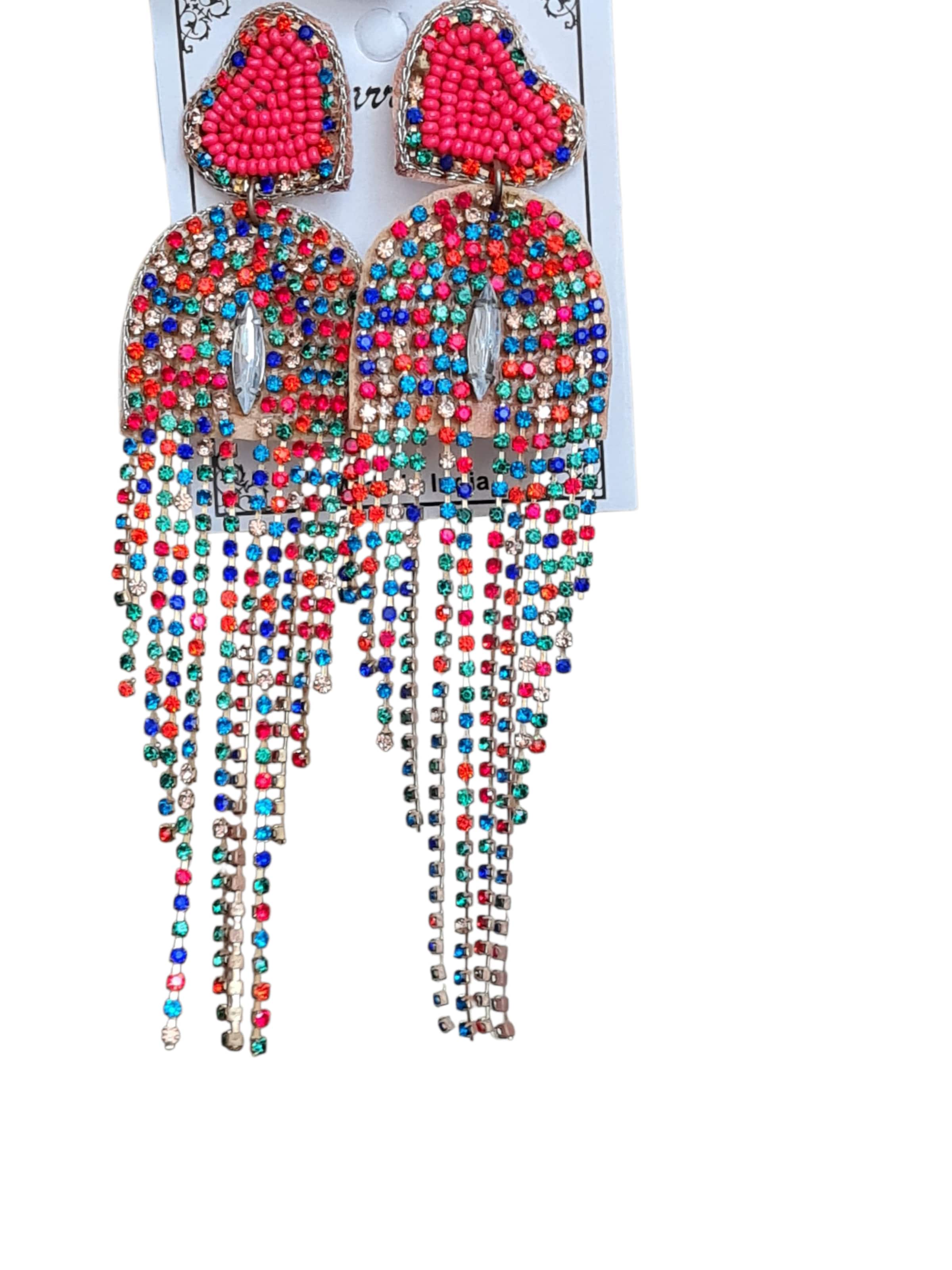 PfauGermany Earrings 'Hangeing Beads' in Mixed colors