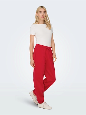 ONLY Конический (Tapered) Штаны 'ONLBEST' в Красный